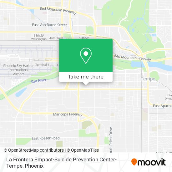 Mapa de La Frontera Empact-Suicide Prevention Center-Tempe