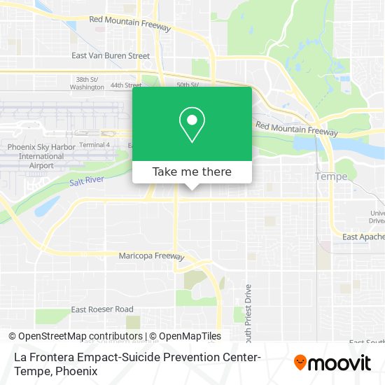 La Frontera Empact-Suicide Prevention Center-Tempe map