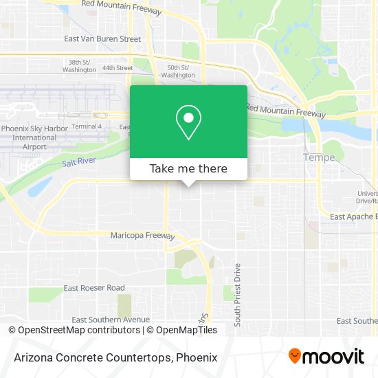 Mapa de Arizona Concrete Countertops