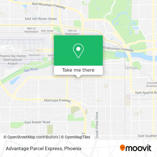 Advantage Parcel Express map