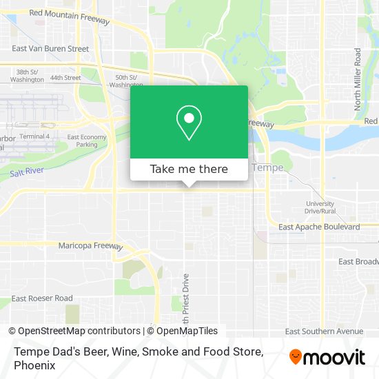 Mapa de Tempe Dad's Beer, Wine, Smoke and Food Store