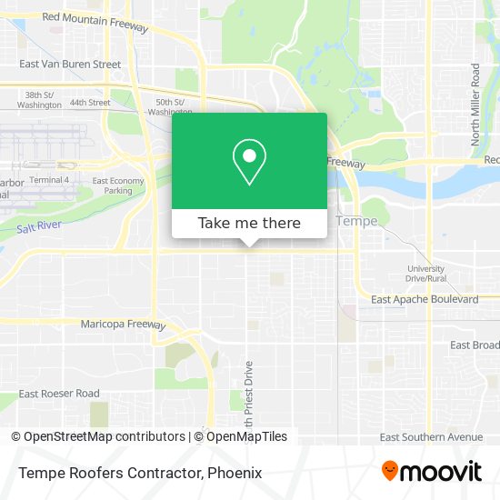Tempe Roofers Contractor map