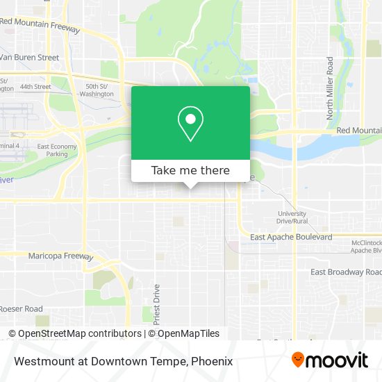 Westmount at Downtown Tempe map