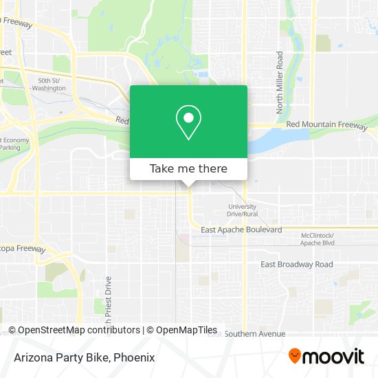 Arizona Party Bike map