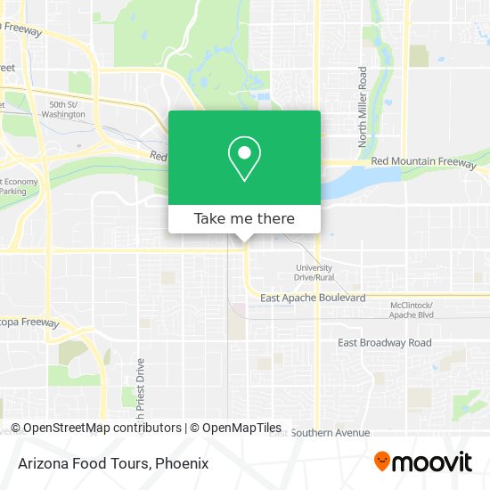 Mapa de Arizona Food Tours