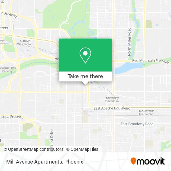 Mill Avenue Apartments map