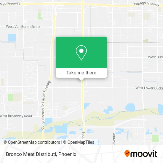 Mapa de Bronco Meat Distributi
