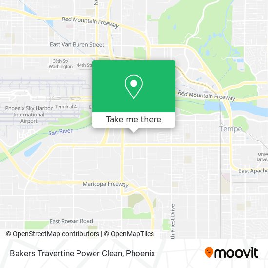Bakers Travertine Power Clean map