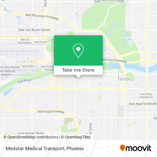 Medstar Medical Transport map