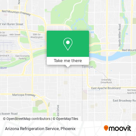Mapa de Arizona Refrigeration Service