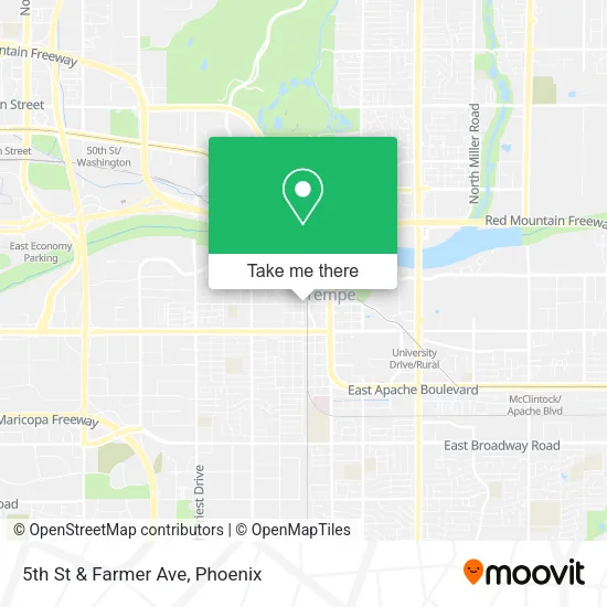 5th St & Farmer Ave map