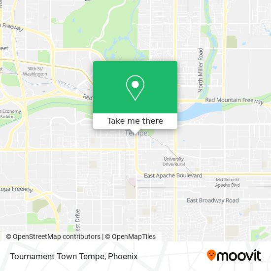 Mapa de Tournament Town Tempe