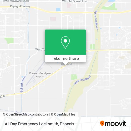 All Day Emergency Locksmith map