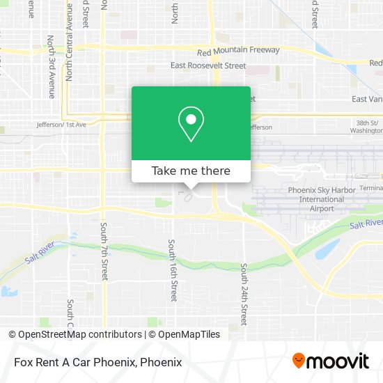 Mapa de Fox Rent A Car Phoenix