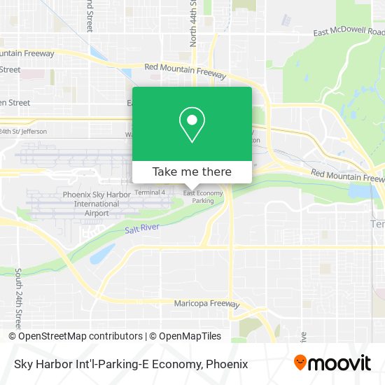 Mapa de Sky Harbor Int'l-Parking-E Economy