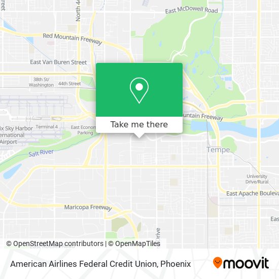 Mapa de American Airlines Federal Credit Union