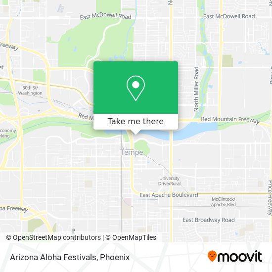 Mapa de Arizona Aloha Festivals