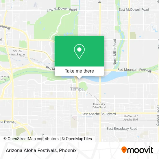 Arizona Aloha Festivals map