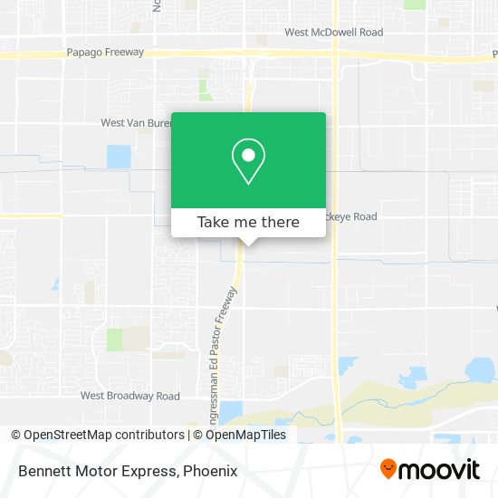 Bennett Motor Express map