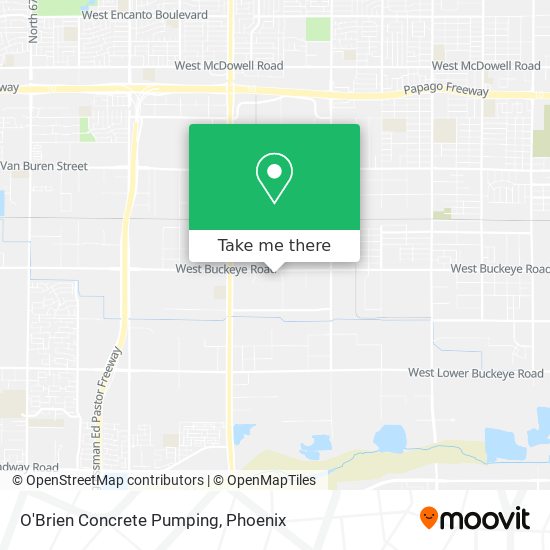 O'Brien Concrete Pumping map