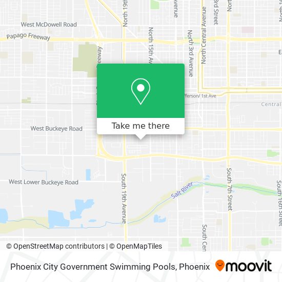 Mapa de Phoenix City Government Swimming Pools