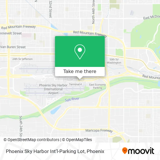 Mapa de Phoenix Sky Harbor Int'l-Parking Lot
