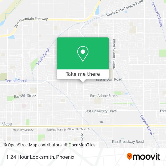 1 24 Hour Locksmith map