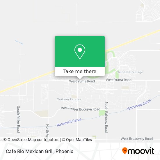 Mapa de Cafe Rio Mexican Grill