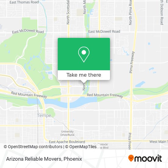 Mapa de Arizona Reliable Movers