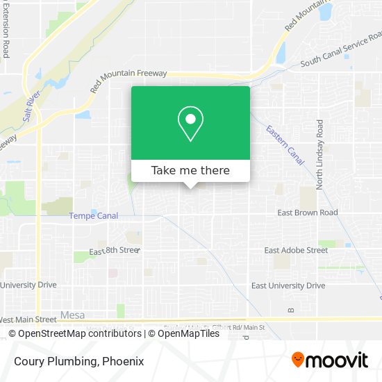 Coury Plumbing map