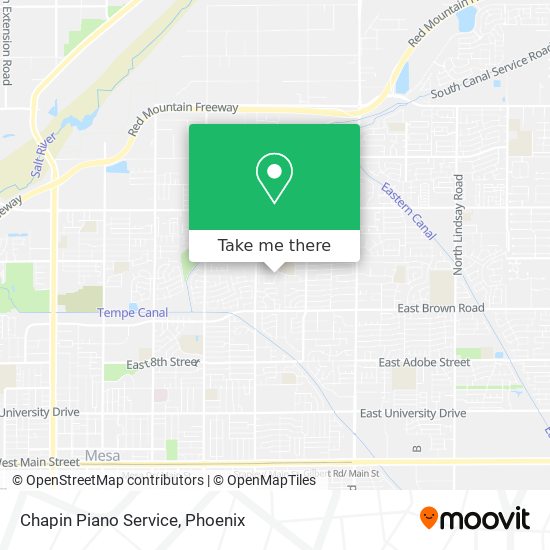 Chapin Piano Service map