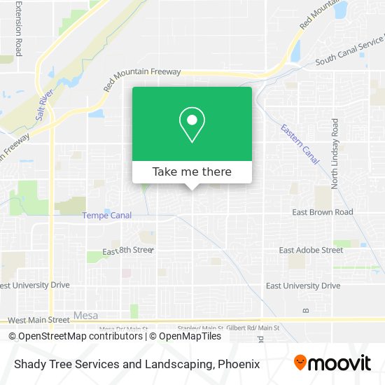 Shady Tree Services and Landscaping map