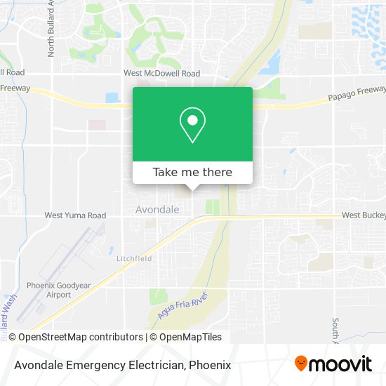 Avondale Emergency Electrician map