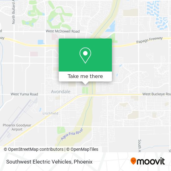 Southwest Electric Vehicles map