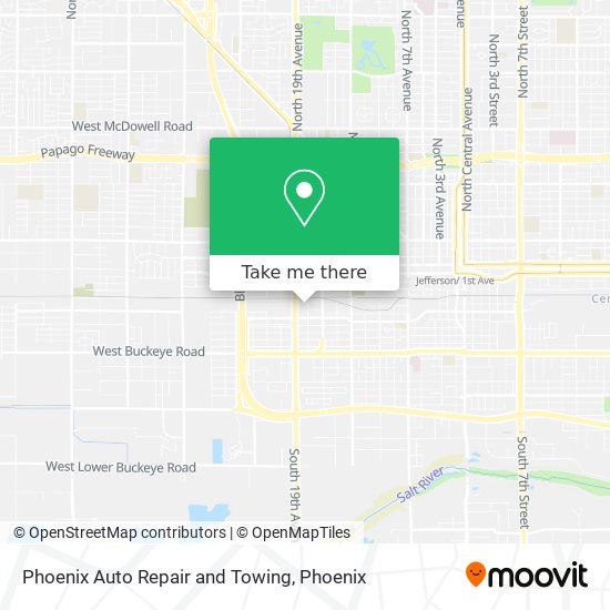 Mapa de Phoenix Auto Repair and Towing