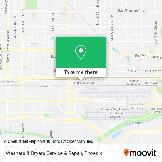 Washers & Dryers Service & Repair map