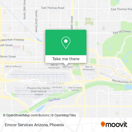 Emcor Services Arizona map