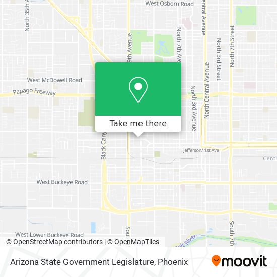 Arizona State Government Legislature map