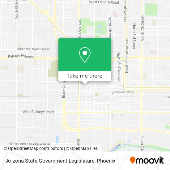 Mapa de Arizona State Government Legislature