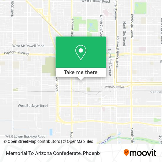 Memorial To Arizona Confederate map