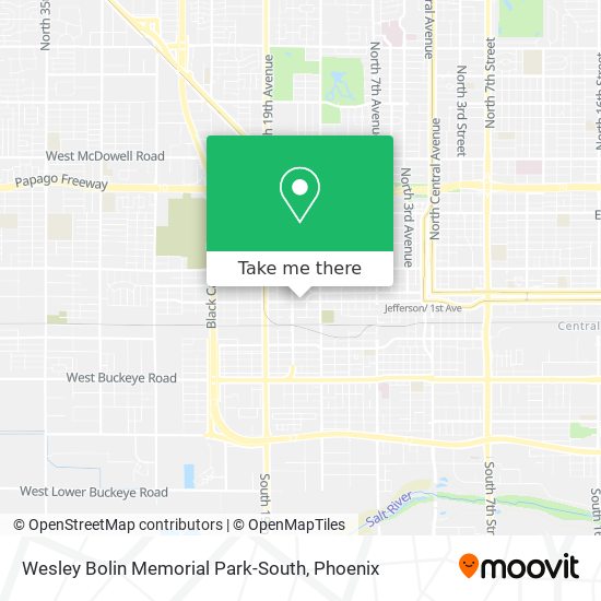 Wesley Bolin Memorial Park-South map
