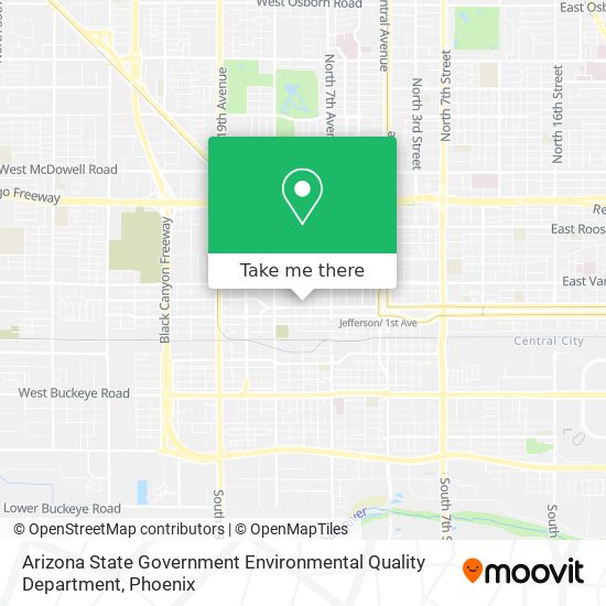 Mapa de Arizona State Government Environmental Quality Department