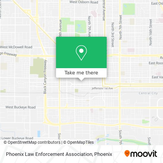 Mapa de Phoenix Law Enforcement Association