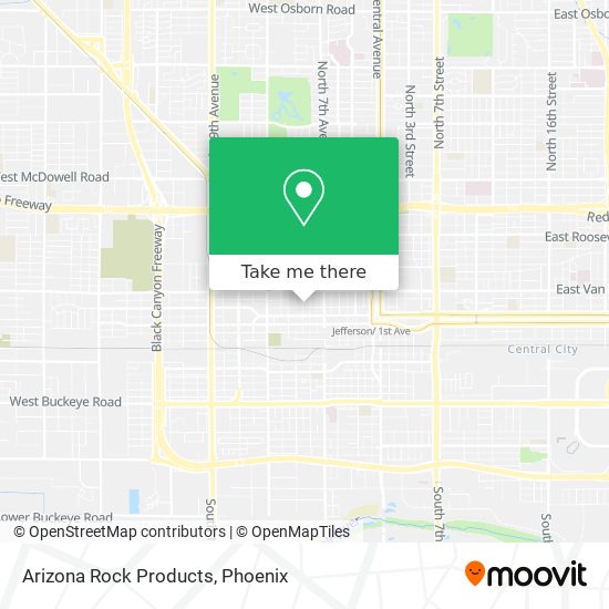 Arizona Rock Products map