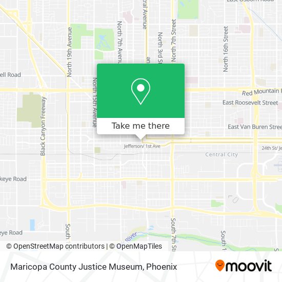 Maricopa County Justice Museum map