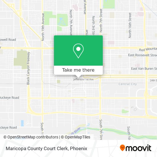 Maricopa County Court Clerk map