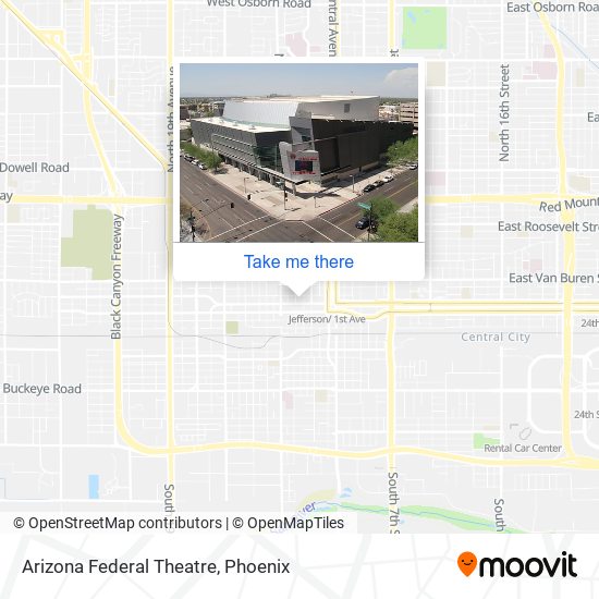 Arizona Federal Theatre map