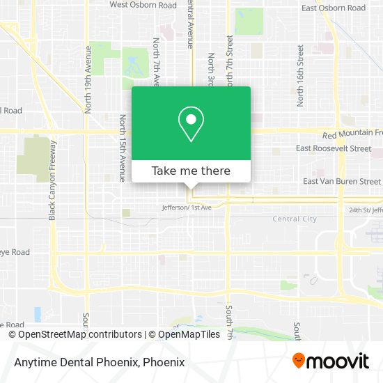 Anytime Dental Phoenix map