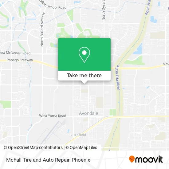 McFall Tire and Auto Repair map