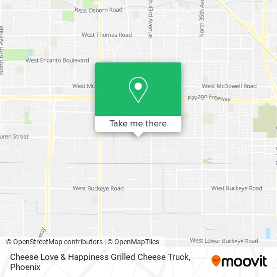 Mapa de Cheese Love & Happiness Grilled Cheese Truck